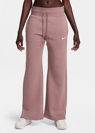 Жіночі штани найк оригінал nike sportswear phoenix fleece wohigh-waisted wide-leg sweatpants violet dq5615-208