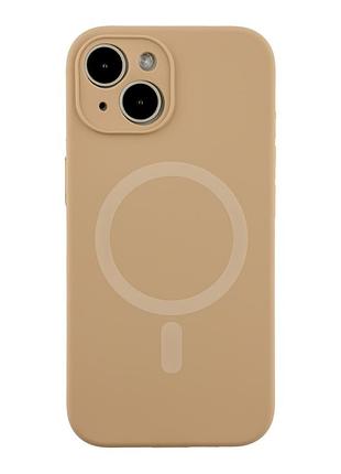 Чохол glow silicone case full camera with magsafe для iphone 15 desert gold