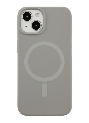 Чохол glow silicone case with magsafe для iphone 13 titanium grey