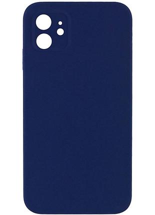 Чохол silk square full camera protective (aa) no logo для apple iphone 11 (6.1") темно-синій / midnight blue