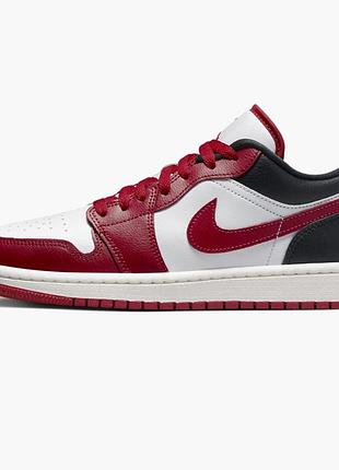 Мужские / женские кроссовки найк джордан оригинал nike jordan 1 low reverse black toe (w) dc0774-160 44.5