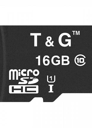 Картка пам'яті t&g micro sdhc 16gb uhs-1 10 class чорний