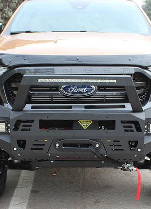 Передний бампер с защитой картера dakar (2015-2022) для ford ranger 2011–2022 гг