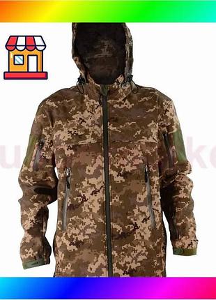 Bs армейская куртка с best mix капюшоном soft shell (пиксель) m bas77/n