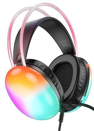 Игровые наушники hoco w109 plus rich usb7.1 channel мята упаковка черный