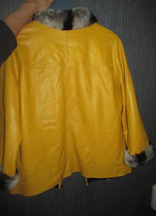 Шикарная модная кожаная куртка2 фото