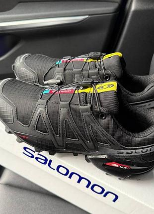 Кросівки salomon speedcross 4 black silver для чоловіків легкі зручні для бігу та активного відпочинку саломон