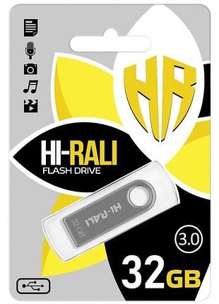 Usb-накопитель hi-rali rocket 32gb usb flash drive 3.0 флешка 32 гб steel