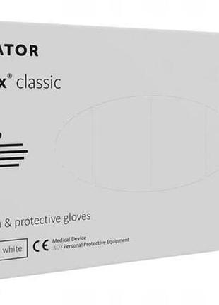 Нітрилові рукавички mercator nitrylex white, розмір l (100 шт.)