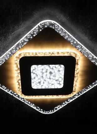 Современный квадратный потолочный светильник led для комнаты кухни ванной 25128 белый 4х30х30 см.