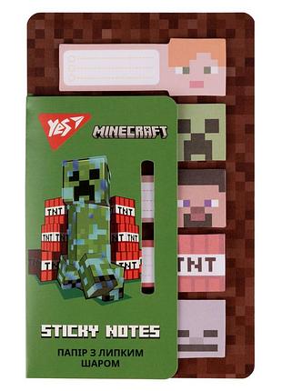 Бумага для заметок с липким слоем yes minecraft 170323 100 листов
