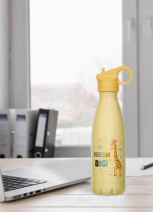 Термокухоль maestro giraffe mr-1645-d 400 мл жовтий