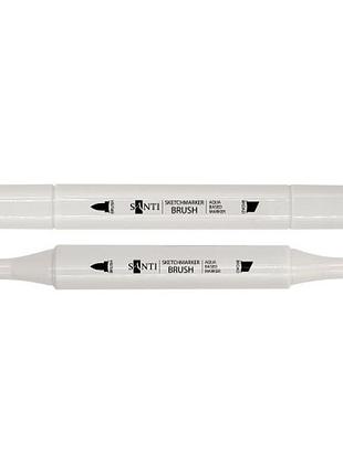 Маркер двусторонний акварельный santi sketch sm-86 391116 коричневый