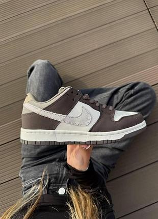 Кроссовки nike dunk sb коричневые женские удобные кеды для повседневной носки найк данк