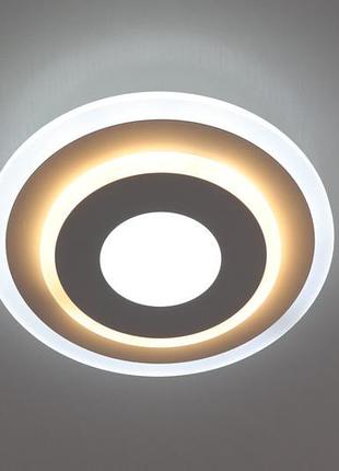 Современный круглый потолочный светильник led для комнаты кухни ванной 25138 белый 4х25х25 см.
