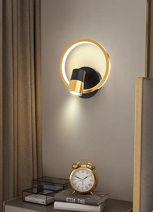 Бра led 27178 чорний 19х16х14 см.