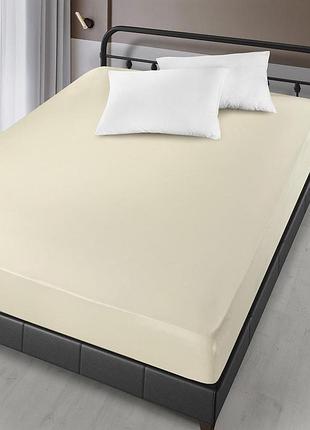 Простирадло на резинці arya сатин london ar-a107300-creamy 180х200х30 см кремова
