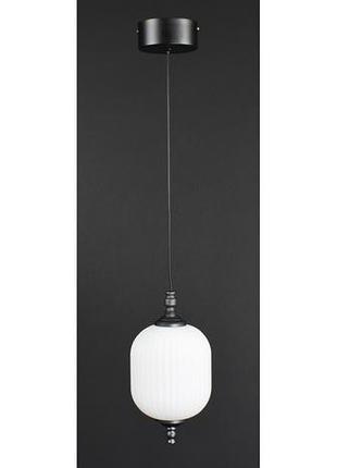 Люстра светодиодная подвесная led светильник для квартиры на потолок лэд 27163 черный 30-170х13х13 см.