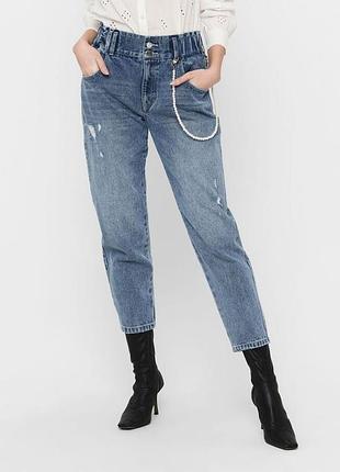 Джинси onllu life hw mb carrot dnm jeans dot 15223500 medium blue denim only 15223500mediumblueden