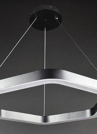 Люстра светодиодная подвесная led светильник для квартиры на потолок лэд 28042 черный 25-160х60х60 см.