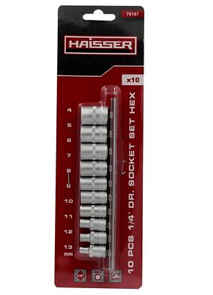 Набор шестигранных головок haisser 70187 117786 10 предметов