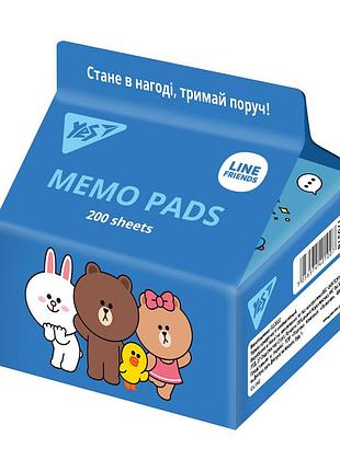 Бумага для записей yes tetra pak line friends 170318 200 листов