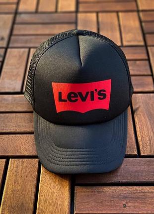 Кепка levis черно-красный -
