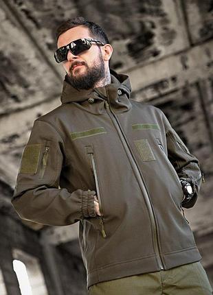 Демисезонная тактическая куртка softshell masad олива - мужская военная куртка софтшелл (olive)
