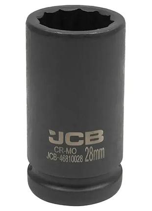 Гoлoвкa тopцeвa удapнa глубокая 3/4" 28 мм 12-гранная jcb tools jcb-46810028