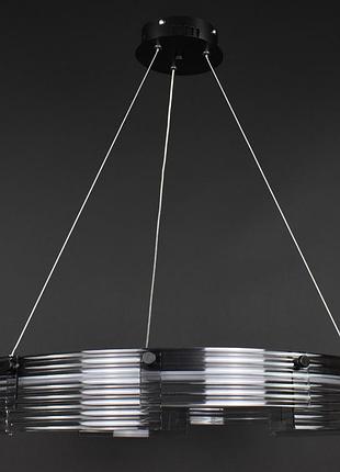 Люстра светодиодная подвесная led светильник для квартиры на потолок лэд 27948 черный 30-110х60х60 см.