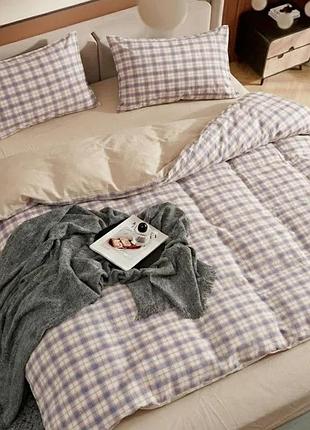 Постельное белье двуспальное viluta вареный хлопок wash printed w 06-2 175х210 см