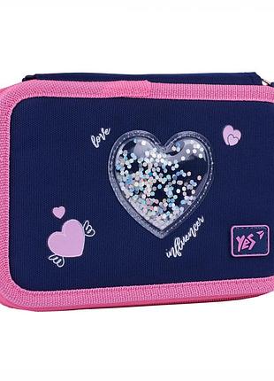 Пенал твердый yes hp-01 bright hearts 533640 4х13х21 см