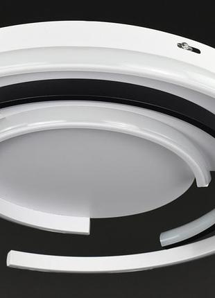 Люстра світлодіодна стельова led світильник для квартири на стелю лед з пультом 27989 білий 6х50х50 см.