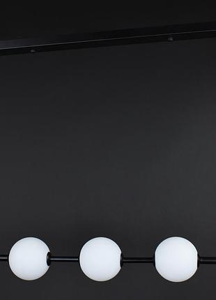 Люстра светодиодная подвесная led светильник для квартиры на потолок лэд 27862 черный 25-120х12х84 см.