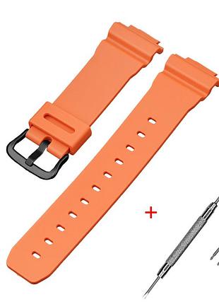 Ремінець для casio g-shock dw-6900 orange bk