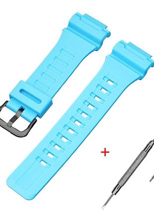 Ремешок для casio ae-1000w light blue bk