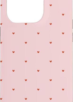 Симпатичный девчачий эстетичный розовый/красный чехол tiny hearts для iphone 15 pro