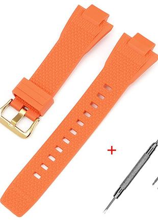 Ремінець для casio g-shock gst-b400 orange gd