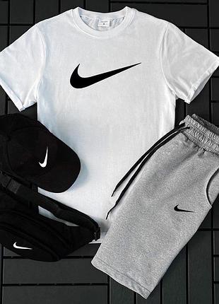 Мужской комплект 3в1 nike n3 (футболка + шорты + кепка) l