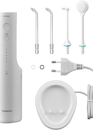 Ультразвуковой ирригатор panasonic серии 600 ew-dj67-w303, зубная струя, 200 мл, ipx7, 2 стандартные насадки, 1 ортодонтическая