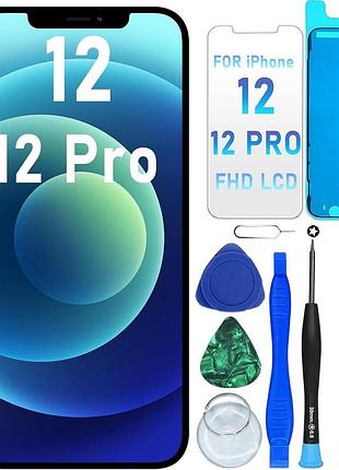 Заміна рк-дисплея digi4u для iphone 12/12 pro, 6,1-дюймовий сенсорний екран full hd із 3d touch truetone face id — ремонтний набір