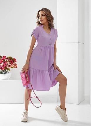 Жіноча сукня з завищеною талією s403 purple 44