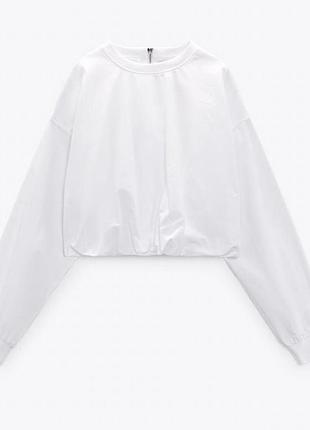 Вкорочена літня сорочка оверсайс zara 
100% cotton