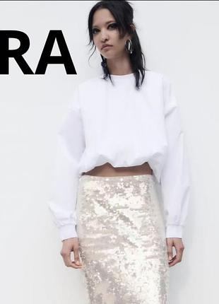 Вкорочена літня сорочка оверсайс zara 
100% cotton