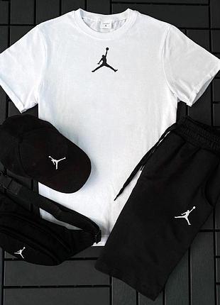 Мужской комплект 3в1 jordan n5 (футболка + шорты + кепка) xxl