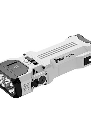 Мощный ручной светодиодный фонарь wuben x1 pro white (12300лм, 9600маг, 410м) с функцией павербанка