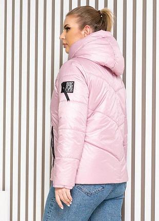 Жіноча демісезонна куртка s1008 pink 52