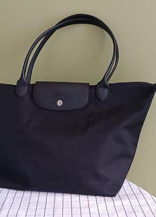 Longchamp✨ сумка шопер ✨брендовая женская сумка классический черный