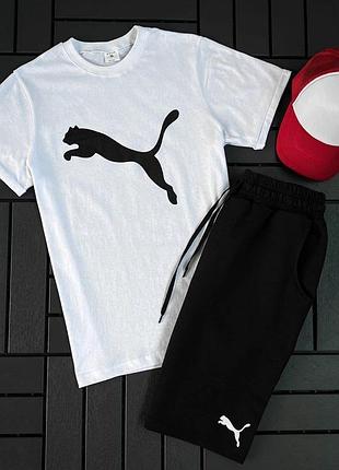 Мужской комплект 3в1 puma f8 (футболка + шорты + кепка) xxl