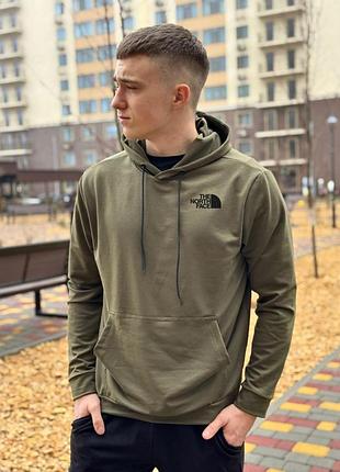 Мужской спортивный худи the north face цвета хаки осень весна , удобная демисезонная толстовка хаки tnf trekmr